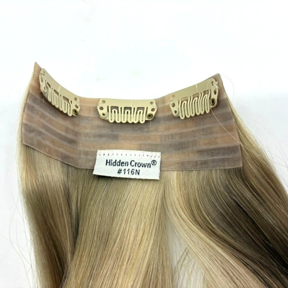 Hidden Crown Flip-Up Clip 18" #116N Cool Blonde with Highlight Hair Extension